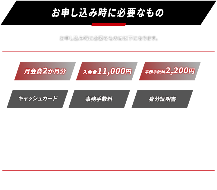初回持参物について